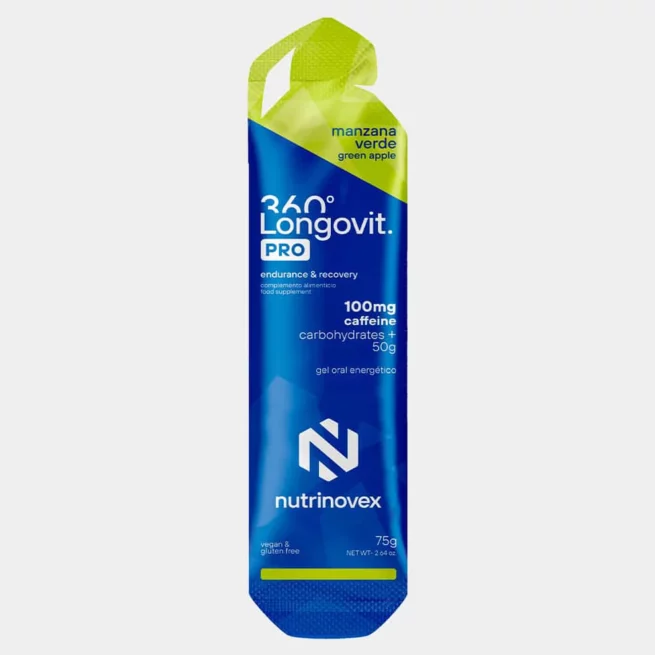 Longovit 360 Gel · 50g CHO - Manzana verde con Cafeína